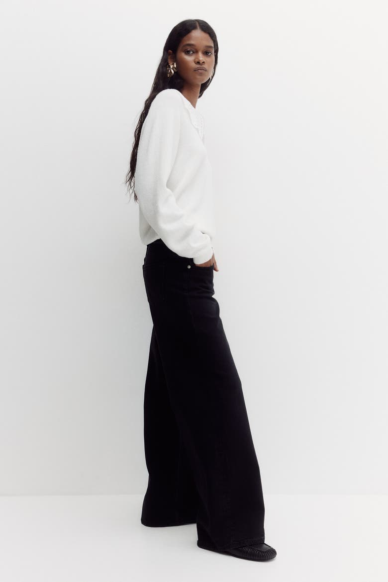 Wide Ultra High Jeans, Alternate, color, Black