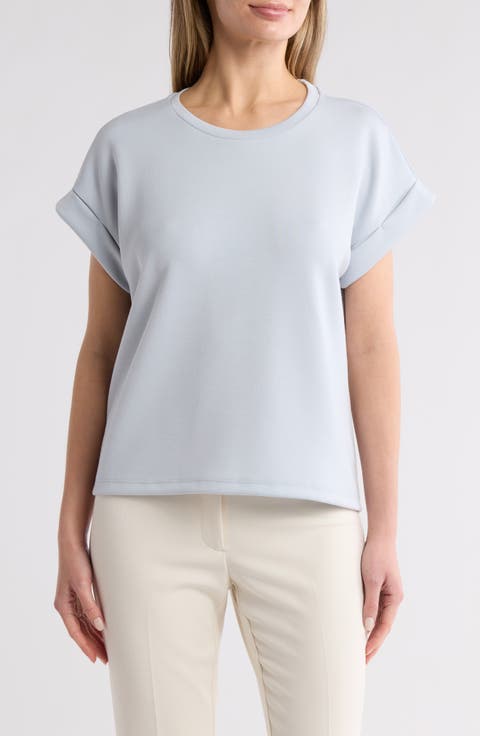 Roll Sleeve Scuba Top