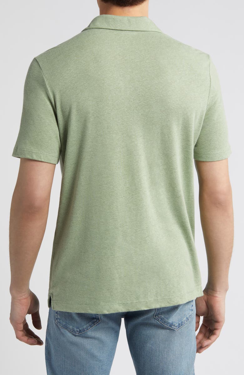 Johnston & Murphy Linen Blend Johnny Collar Polo, Alternate, color, 