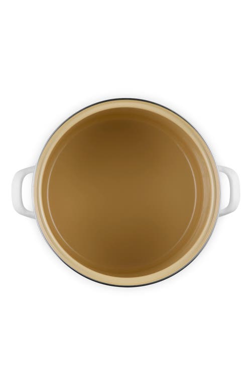 Le Creuset Enameled Stainless Steel Stockpot In White