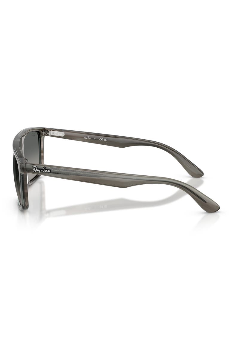 57mm Gradient Square Sunglasses, Alternate, color, STRIPED GREY / GRADIENT GREY