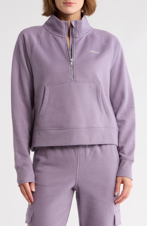 Mini Stud Logo Half Zip Sweatshirt