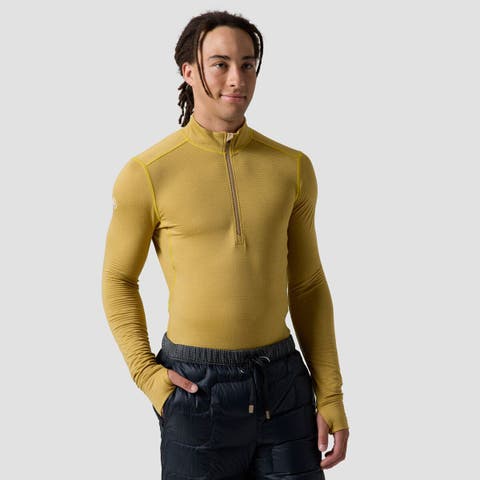 Men's Bga Pines Microgrid Ultra-lt Baselayer 1/4-zip Top