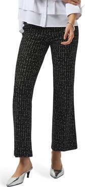 Joseph Ribkoff Check Jacquard Straight Leg Pants
