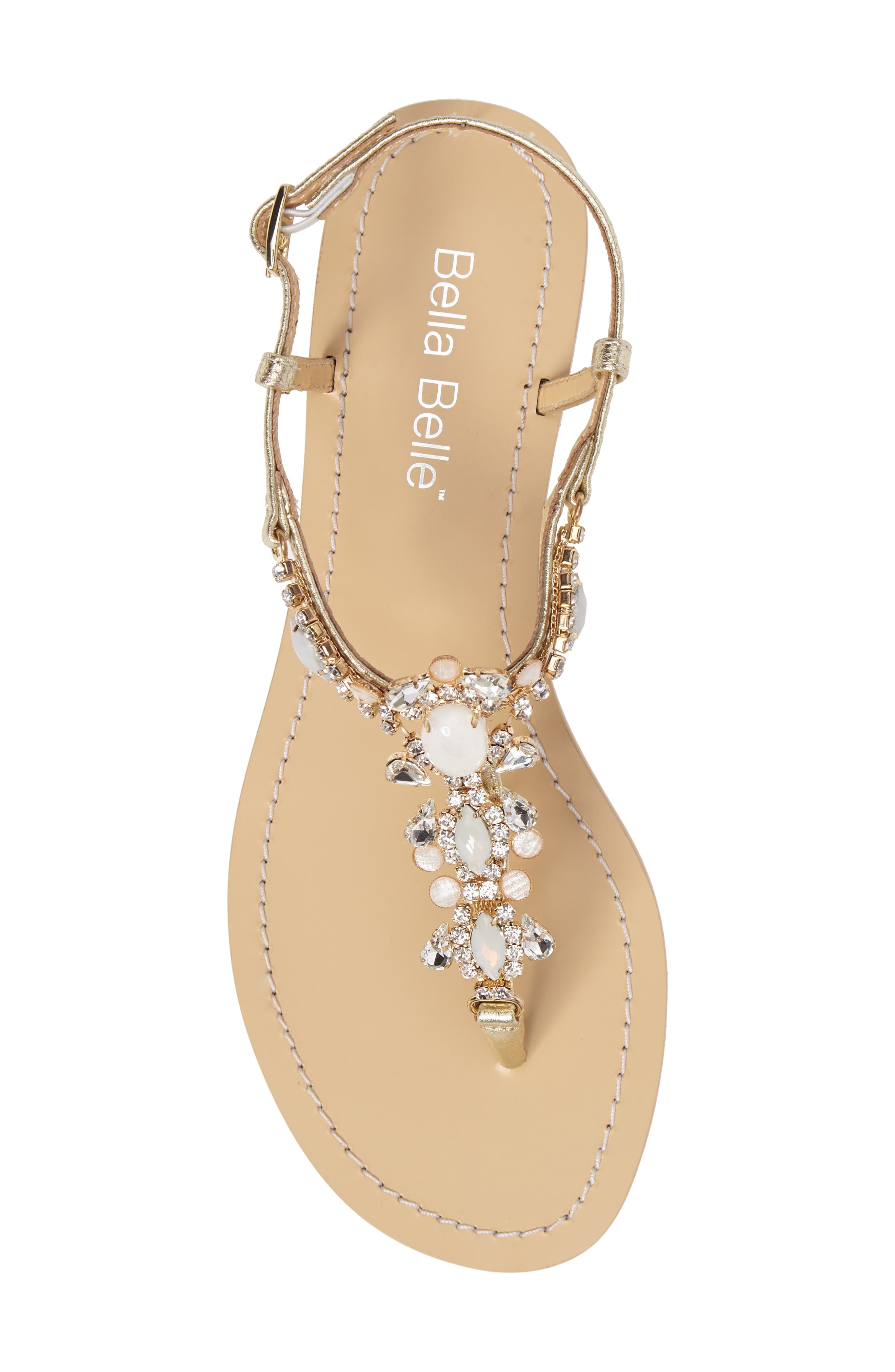 Bella Belle Luna Embellished T-Strap Sandal, Alternate, color, 