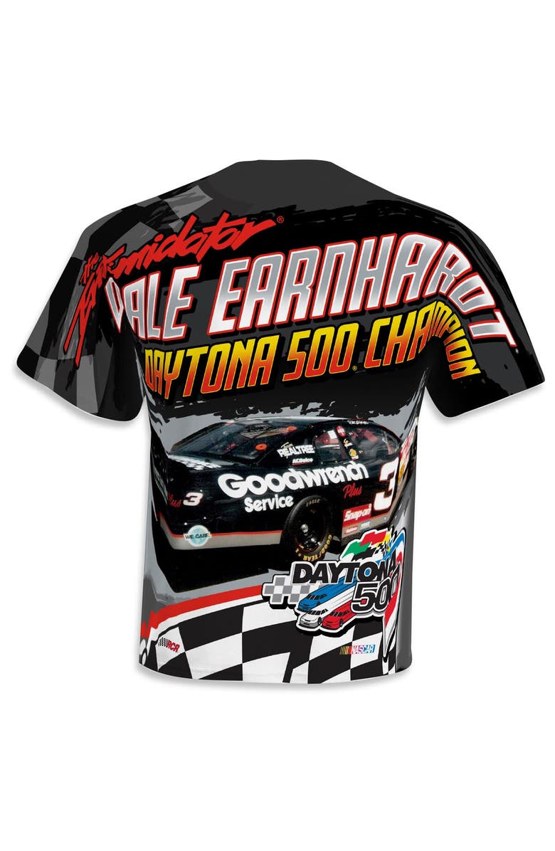 CHECKERED FLAG Men's Checkered Flag Sports Black Dale Earnhardt Daytona 500 Champion Legends T-Shirt, Alternate, color, Black