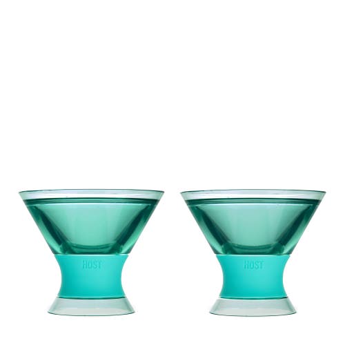 Host Martini Freeze Cooling Cup Set Of 2 In Aqua