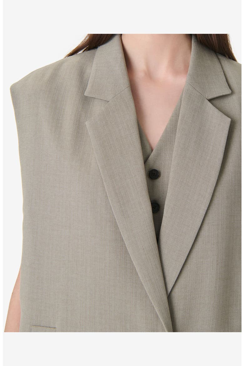 Soledad Tailored Vest, Alternate, color, OLIVE GREEN