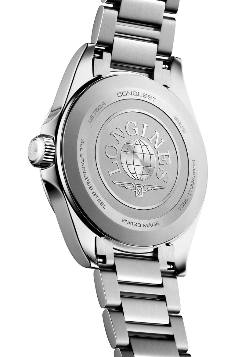 Conquest Bracelet Watch, 38mm, Alternate, color, WHITE