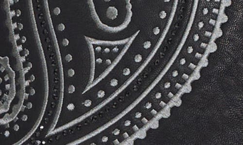 Cult Of Individuality Paisley Appliqué Varsity Jacket In Black