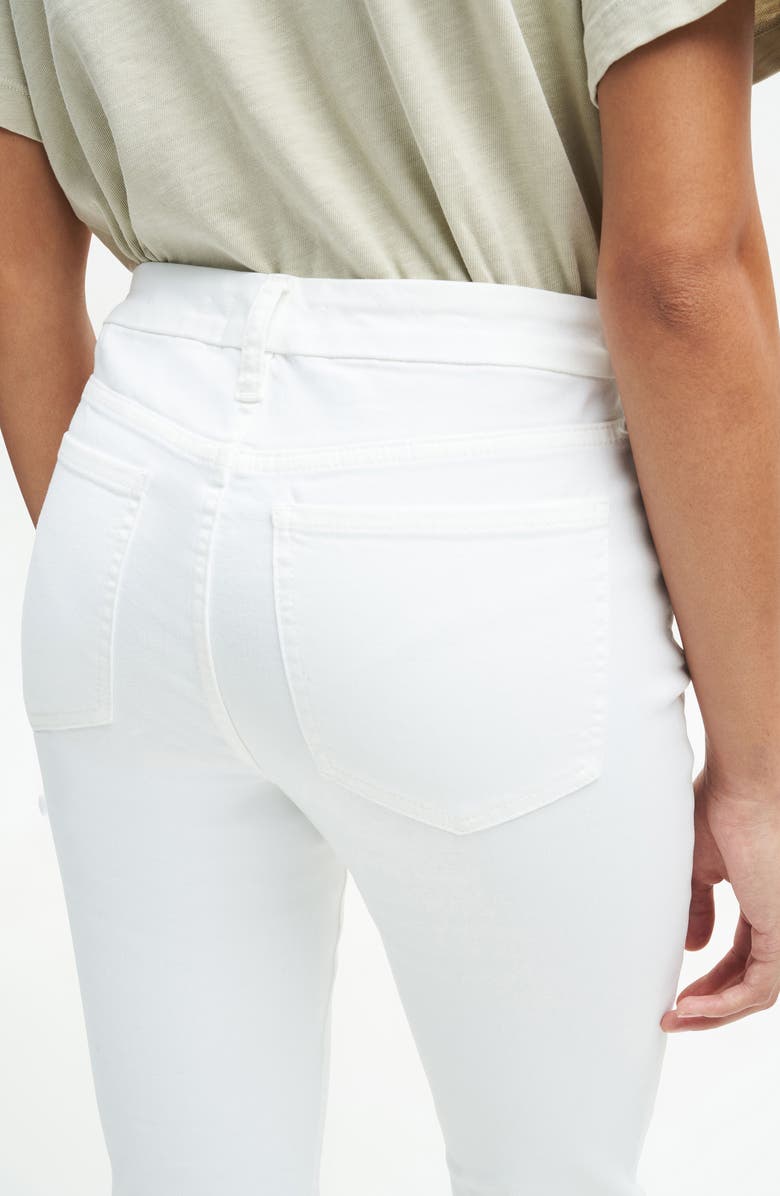 JEN7 by 7 For All Mankind High Waist Chew Hem Crop Straight Leg Jeans, Alternate, color,