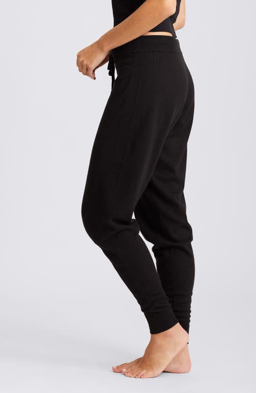 Papinelle Cotton & Cashmere Pajama Joggers In Black