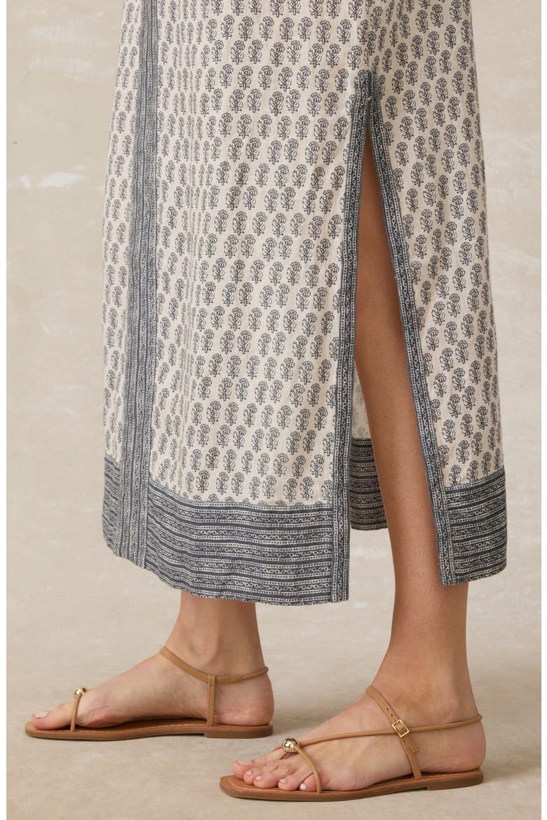 Macey Sleeveless Linen Maxi Dress, Alternate, color, SUMMER PEARL BLOSSOM