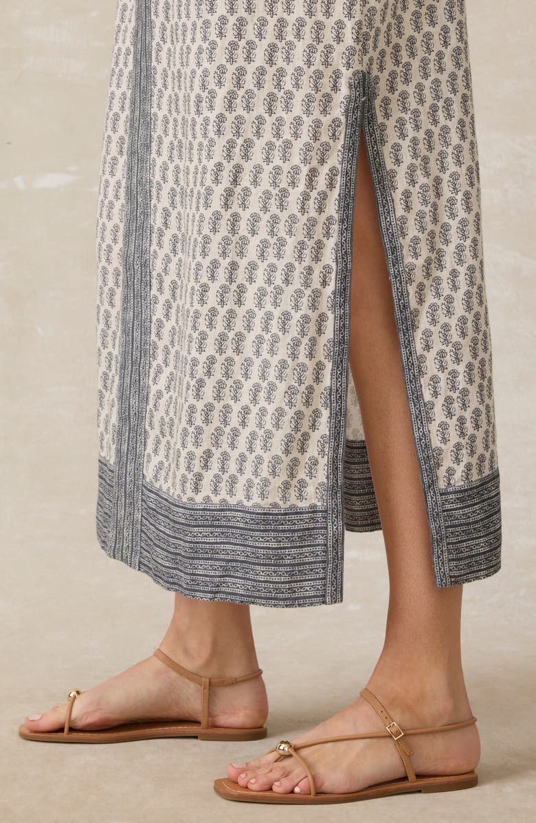 Faherty Macey Sleeveless Linen Maxi Dress, Alternate, color, Summer Pearl Blossom