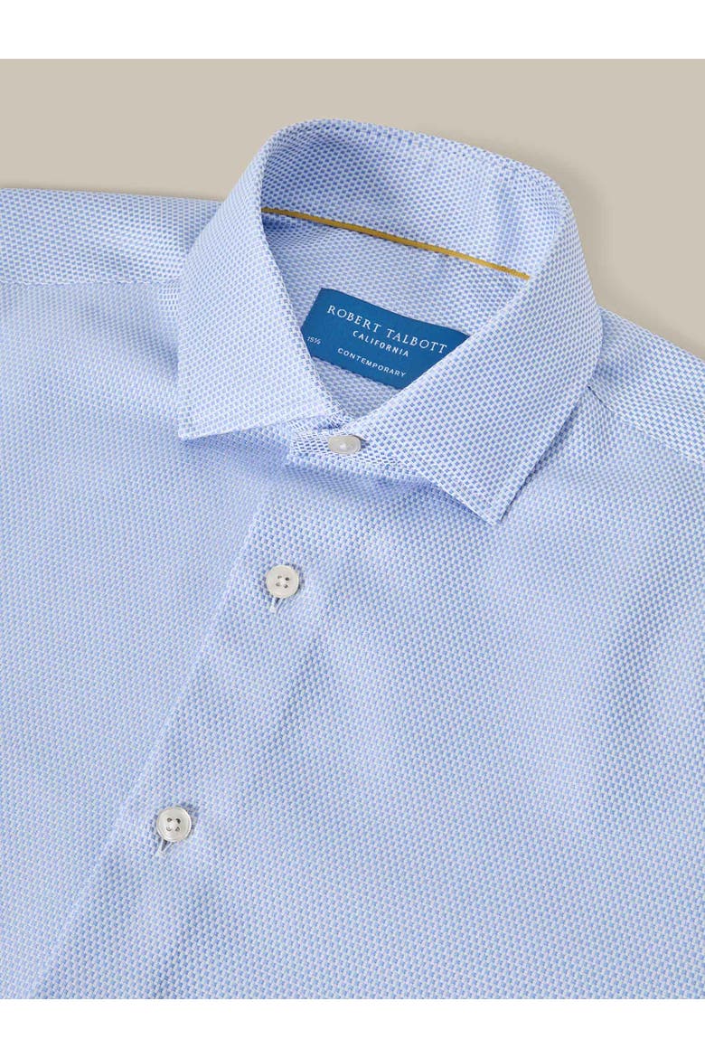 Reynolds Hopsack Contemporary Fit Shirt, Alternate, color, Blue
