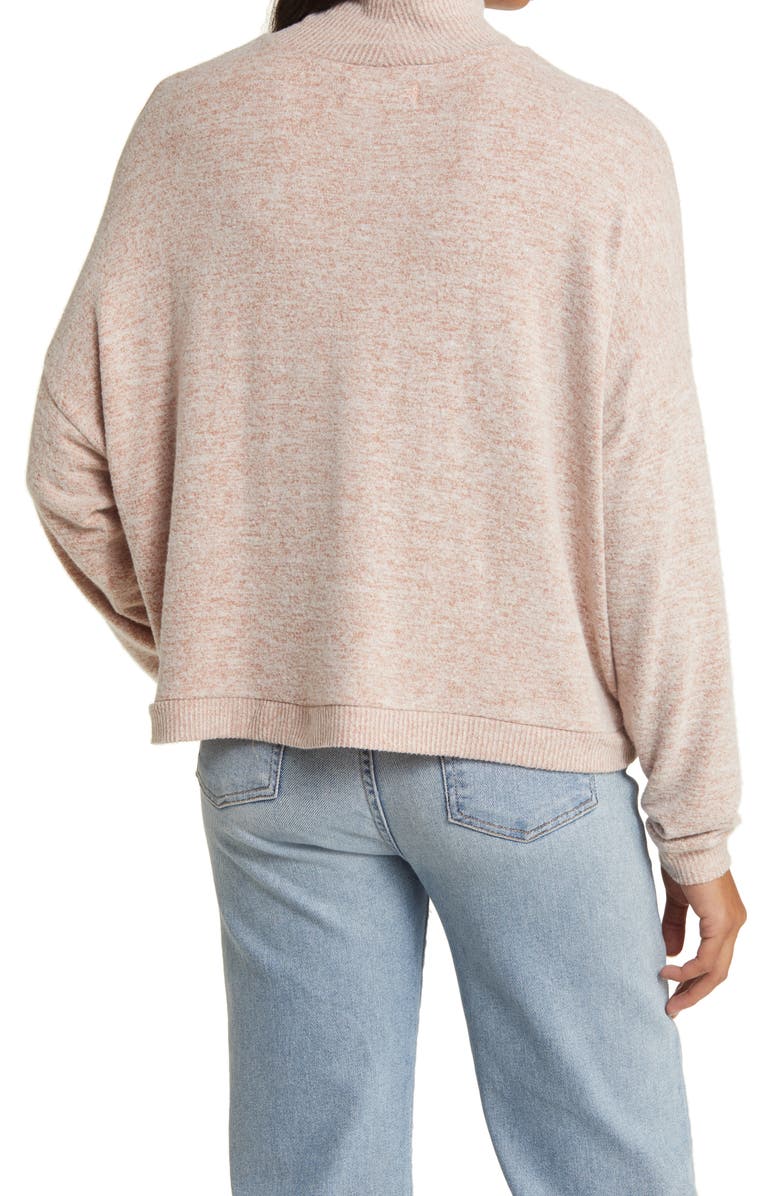 Lucky Brand Cloud Mock Neck Sweater, Alternate, color, Mocha Mous