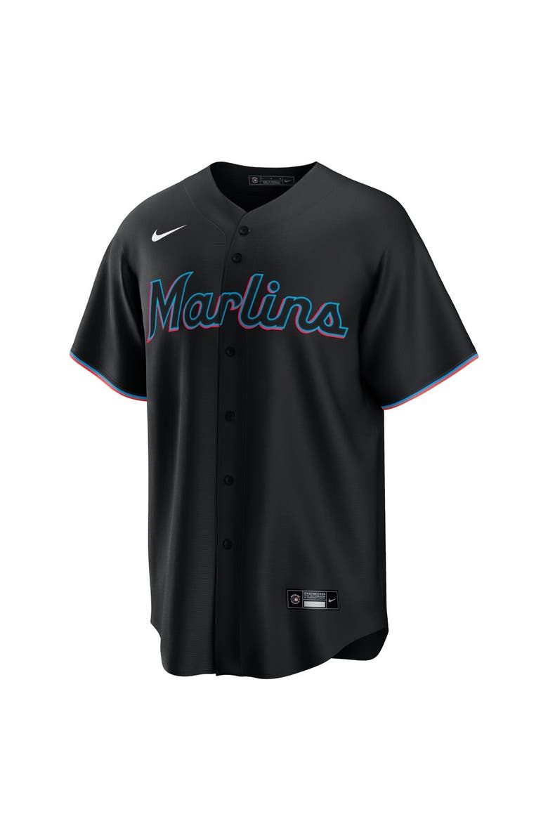 Nike Men's Nike Black Miami Marlins Alternate Replica Team Jersey, Alternate, color, 