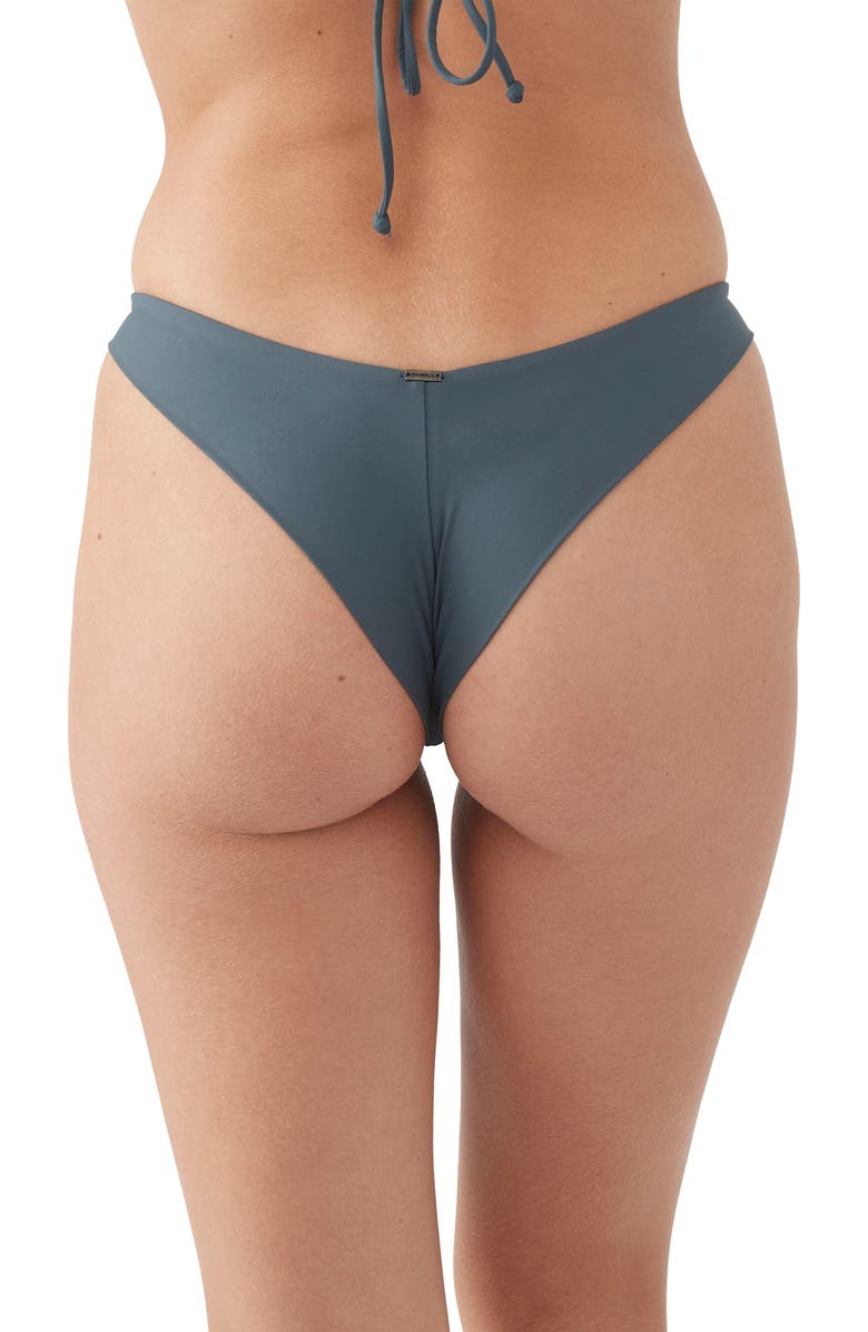 O'Neill Hermosa Saltwater Solids Bikini Bottoms, Alternate, color, Slate