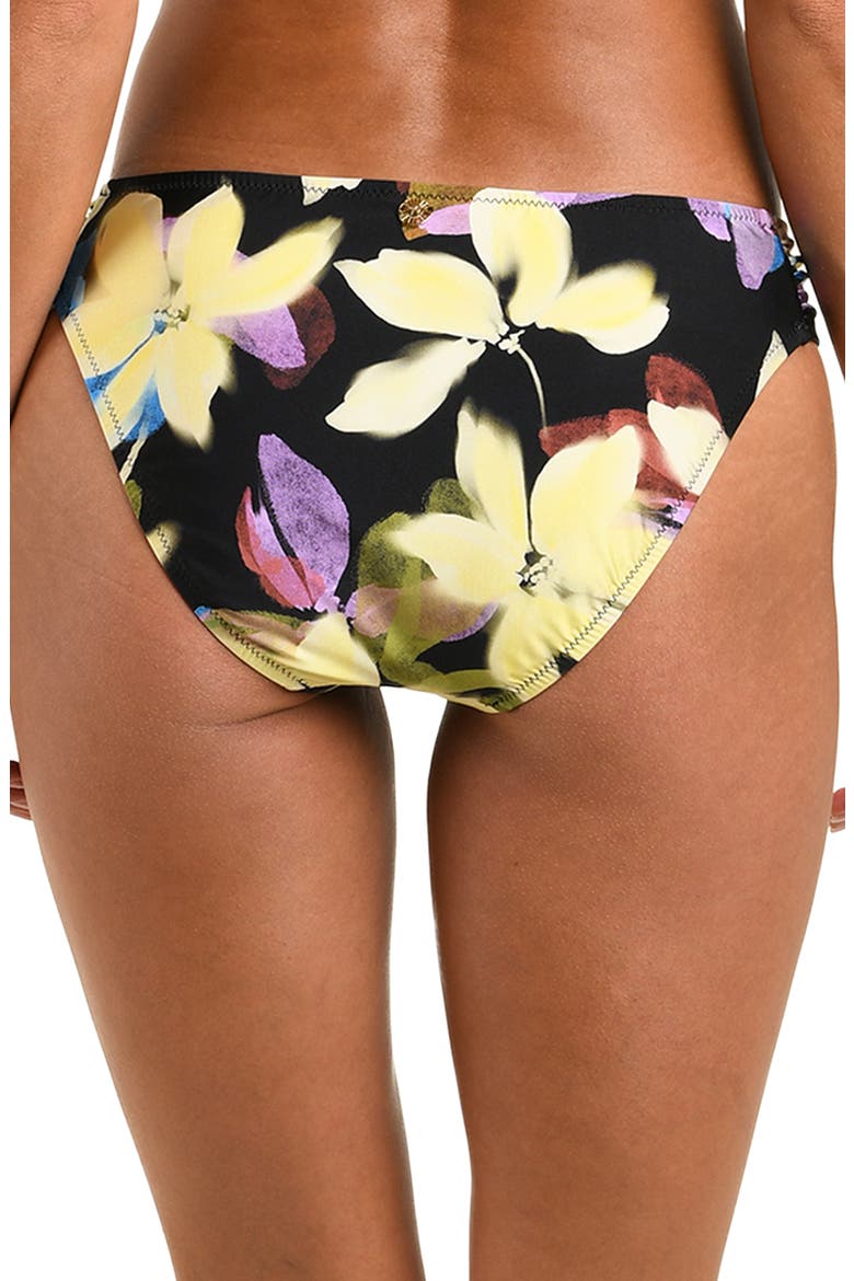 Afterglow Ruched Side Moderate Coverage Swim Briefs, Alternate, color, BLACK MULTI