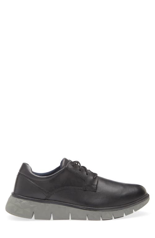Johnston & Murphy Connor Plain Toe Derby In Black Full Grain
