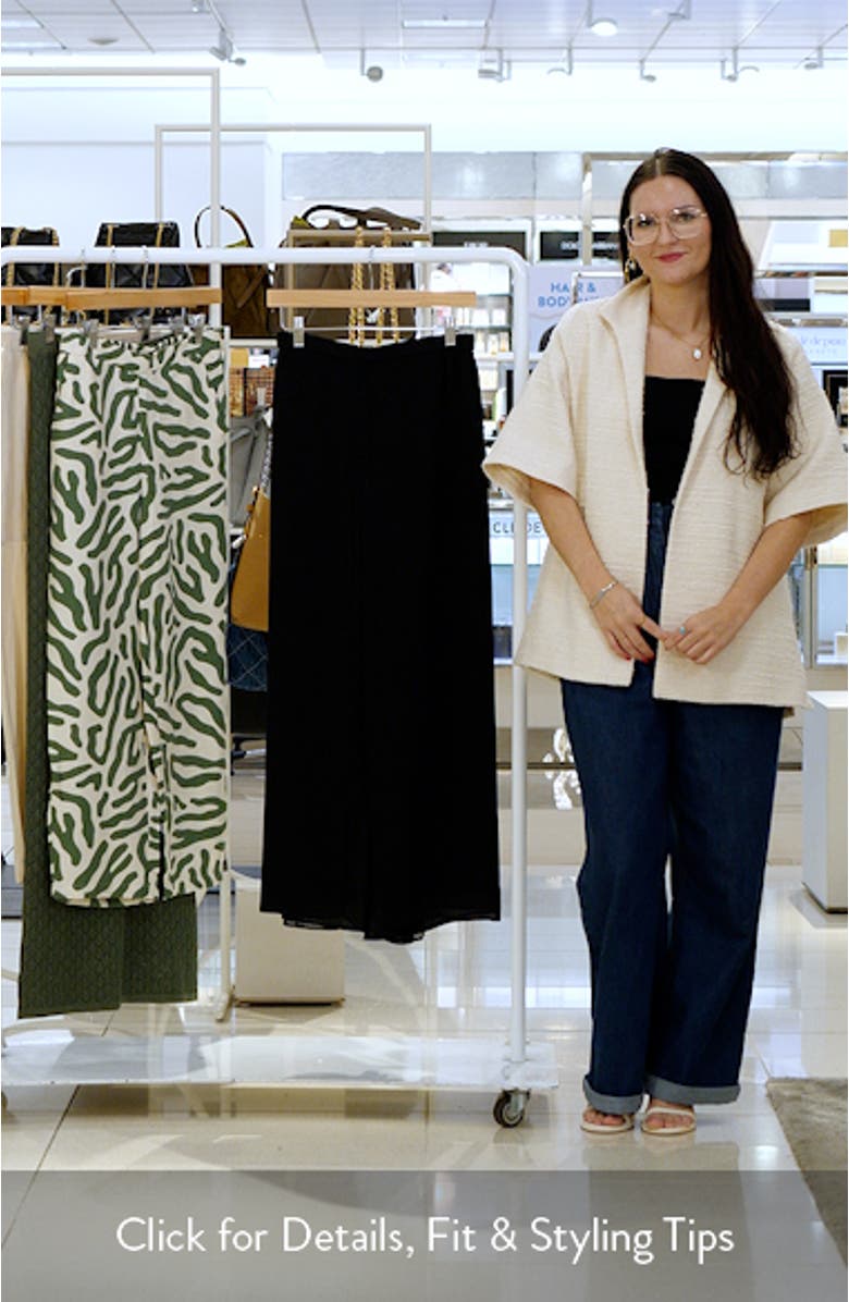 Wide Leg Pants with Mesh Skirt Overlay, sales video thumbnail