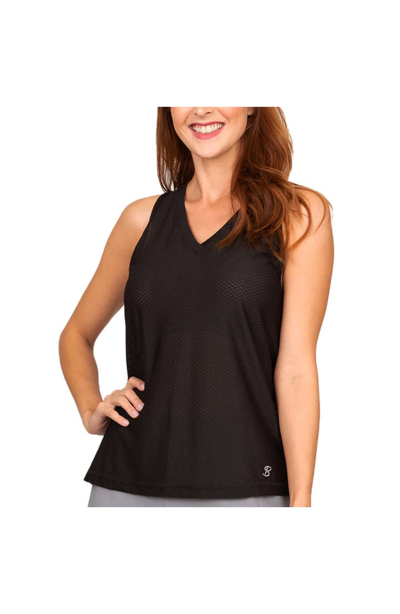 Sofibella Airflow Muscle Racerback White Womens Tennis Tank Top, Main, color,