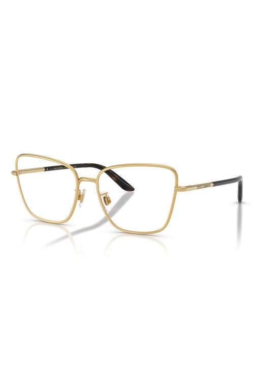 Dolce & Gabbana Dolce&gabbana 57mm Square Cat Eye Optical Glasses In Gold