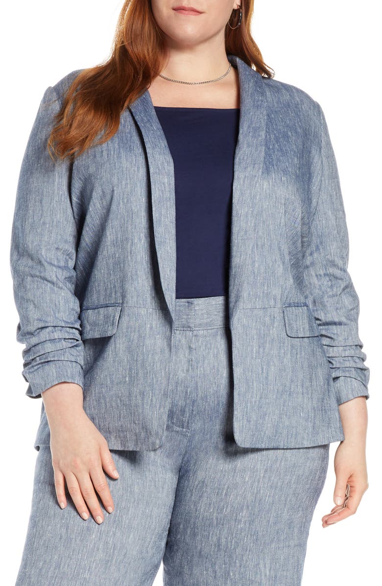 Halogen<sup>®</sup> Stretch Linen Blend Blazer, Alternate, color, 