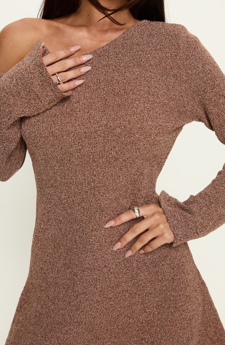 Princess Polly Jaede One-Shoulder Long Sleeve Minidress, Alternate, color,