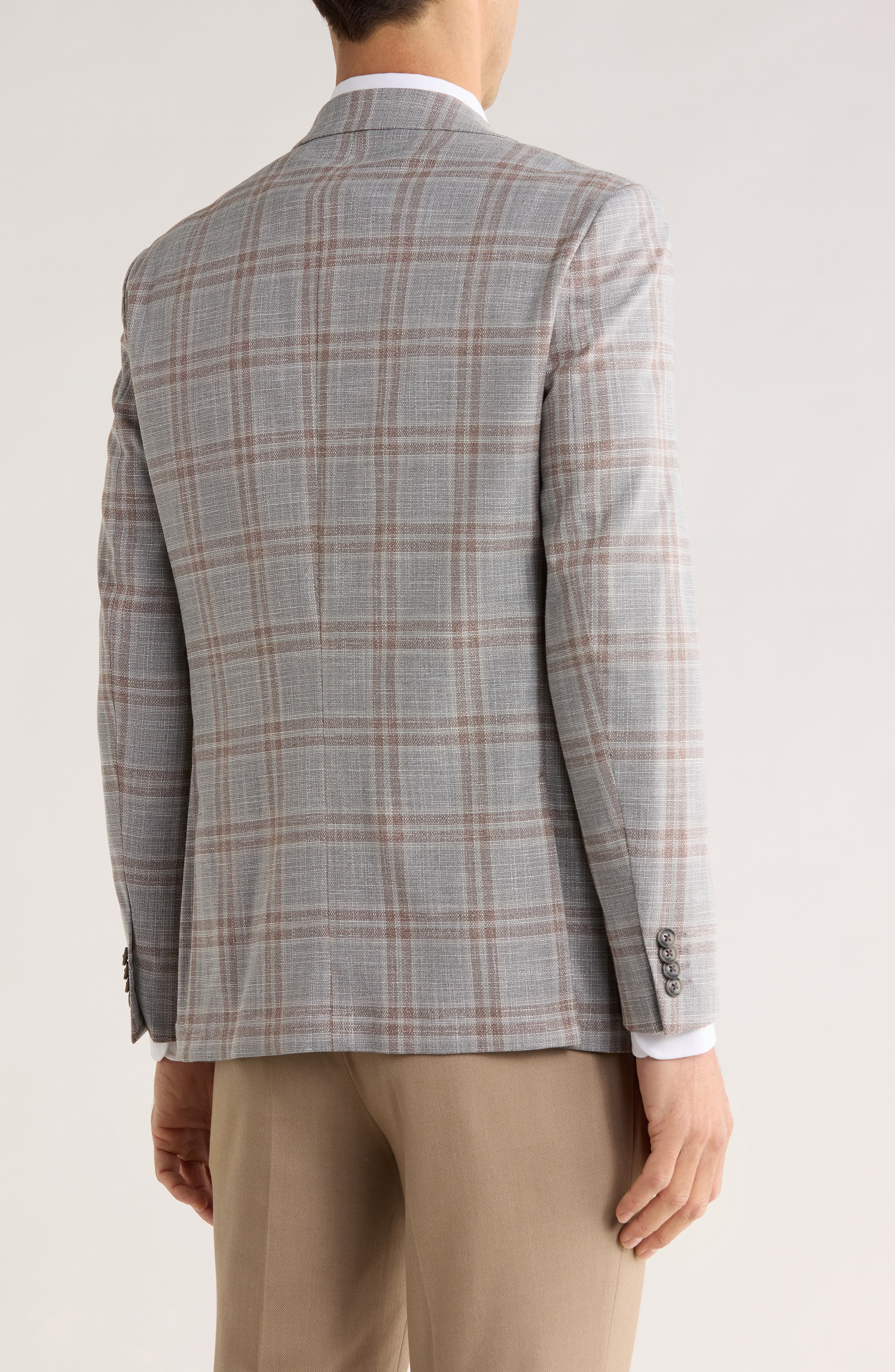 Plaid Notch Lapel Blazer - image 2