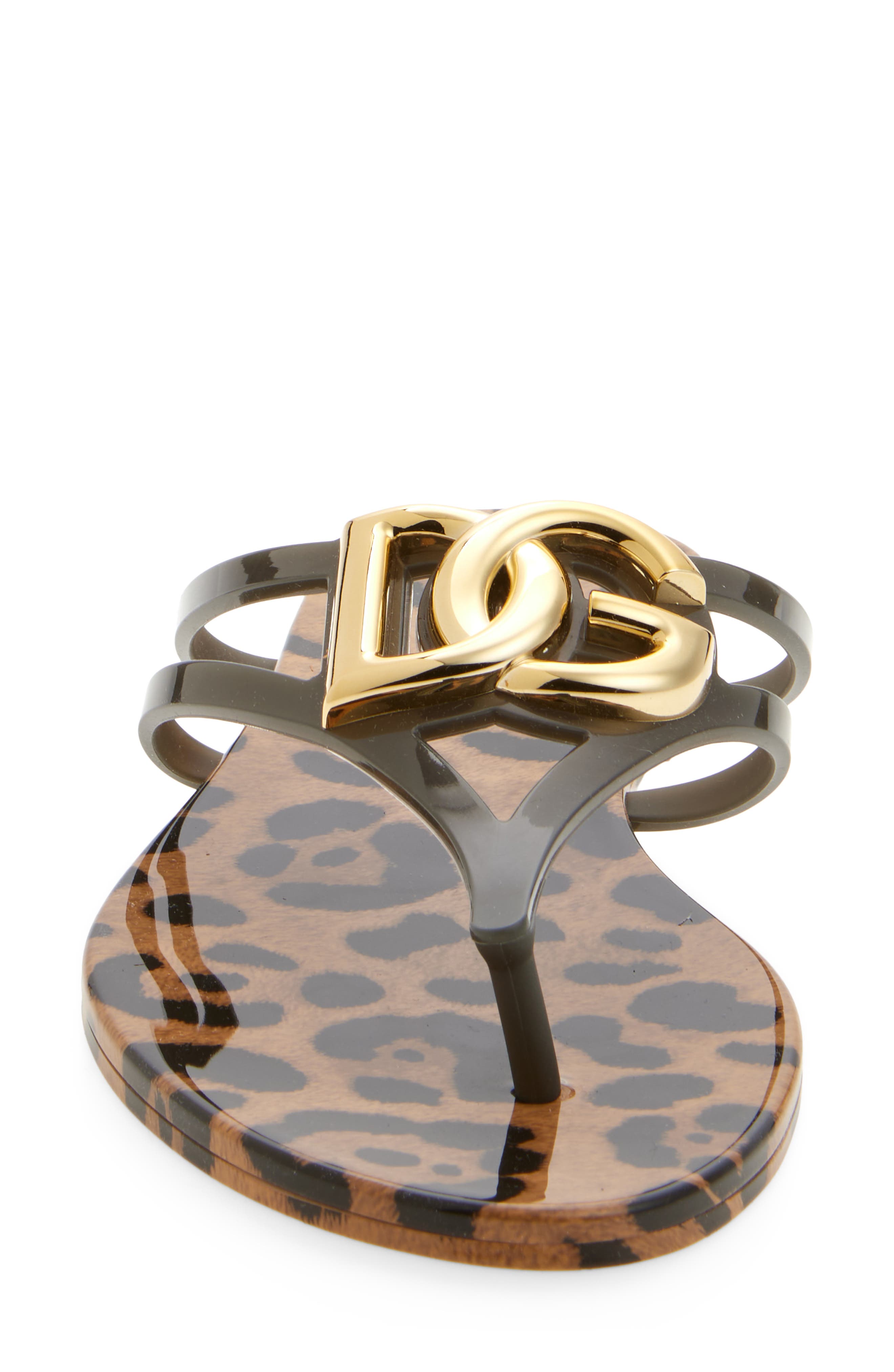 Dolce&Gabbana Logo Flip Flop, Alternate, color, Leo New