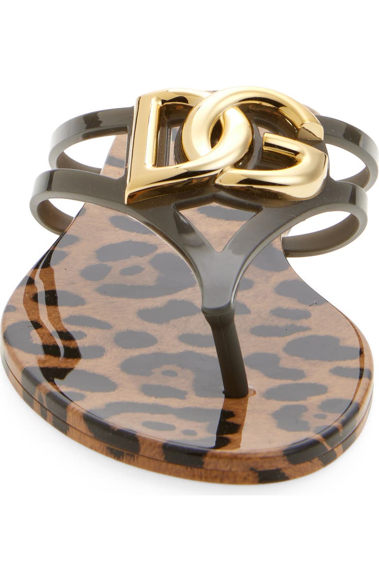 Dolce&Gabbana Logo Flip Flop, Alternate, color, Leo New