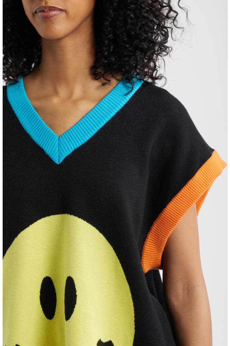 Do What You Want Oversize Sweater Vest, Alternate, color, BLACK
