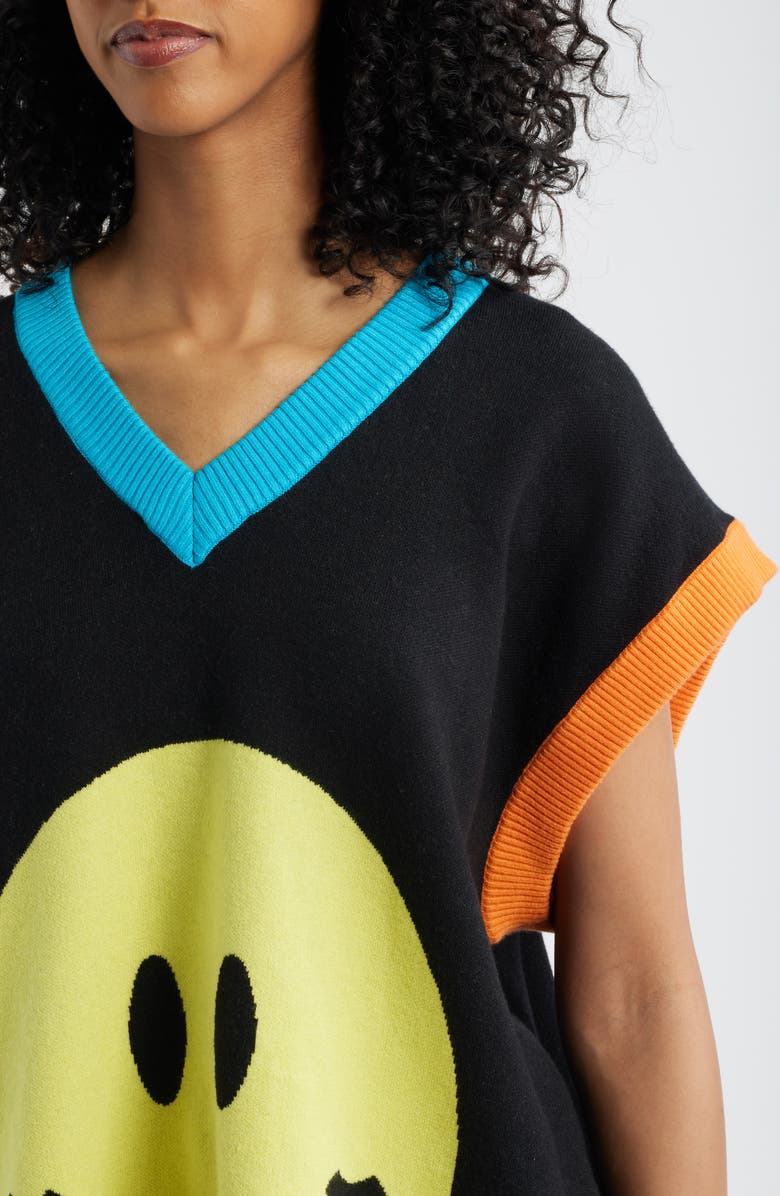 Dressed in Lala Do What You Want Oversize Sweater Vest, Alternate, color, Black