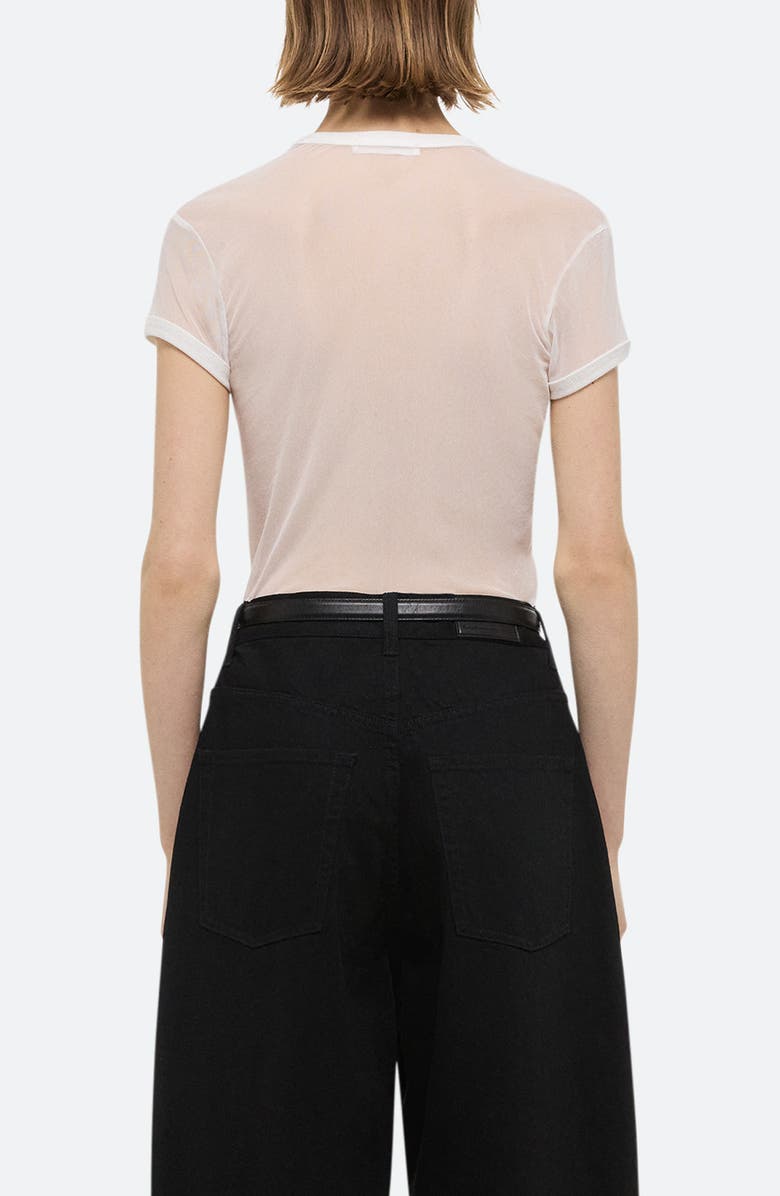 Helmut Lang Slim Fit Sheer Mesh Graphic T-Shirt, Alternate, color, 