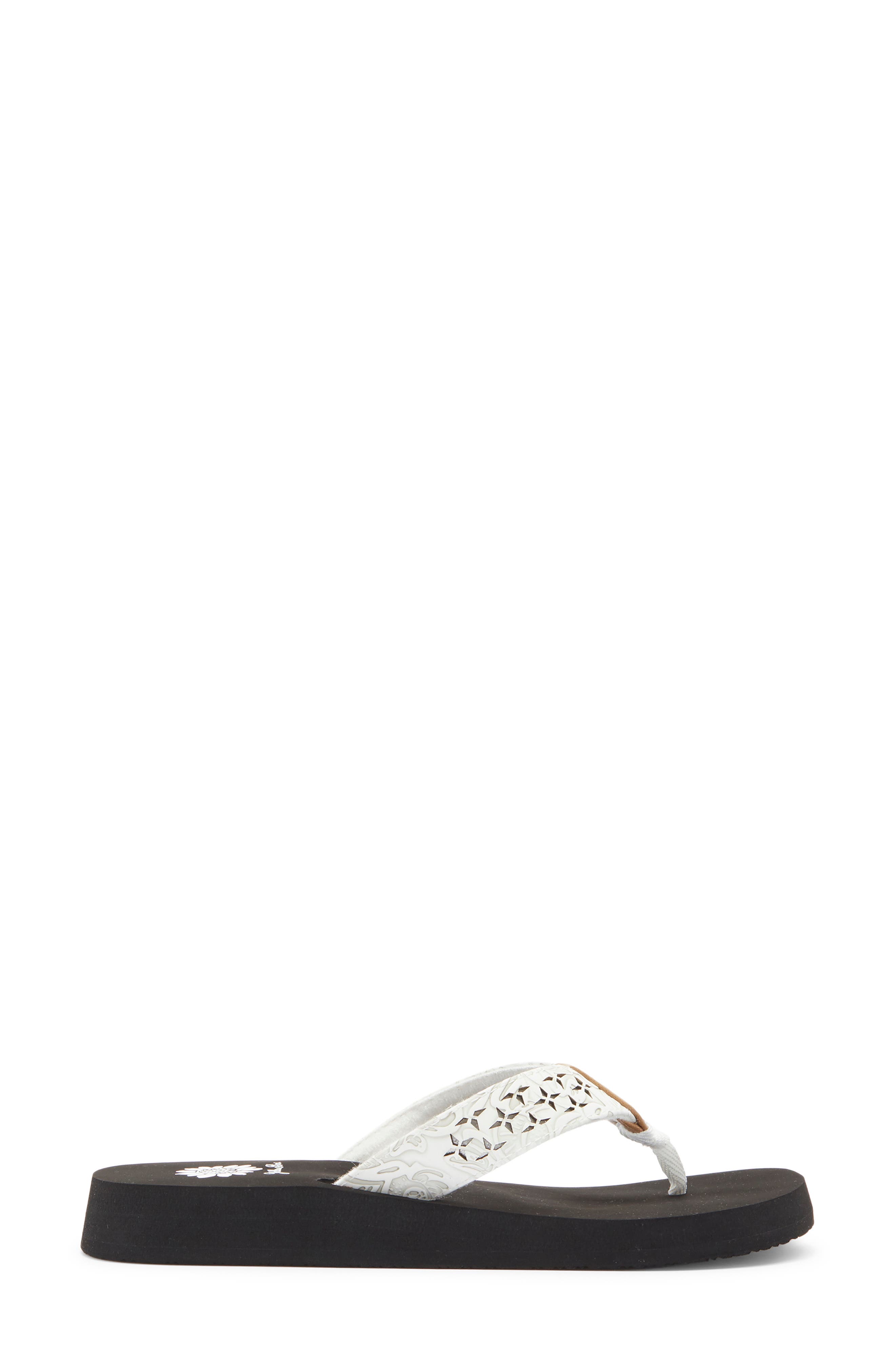 Yellow Box Premium Benji Lasercut Flip Flop, Alternate, color, White