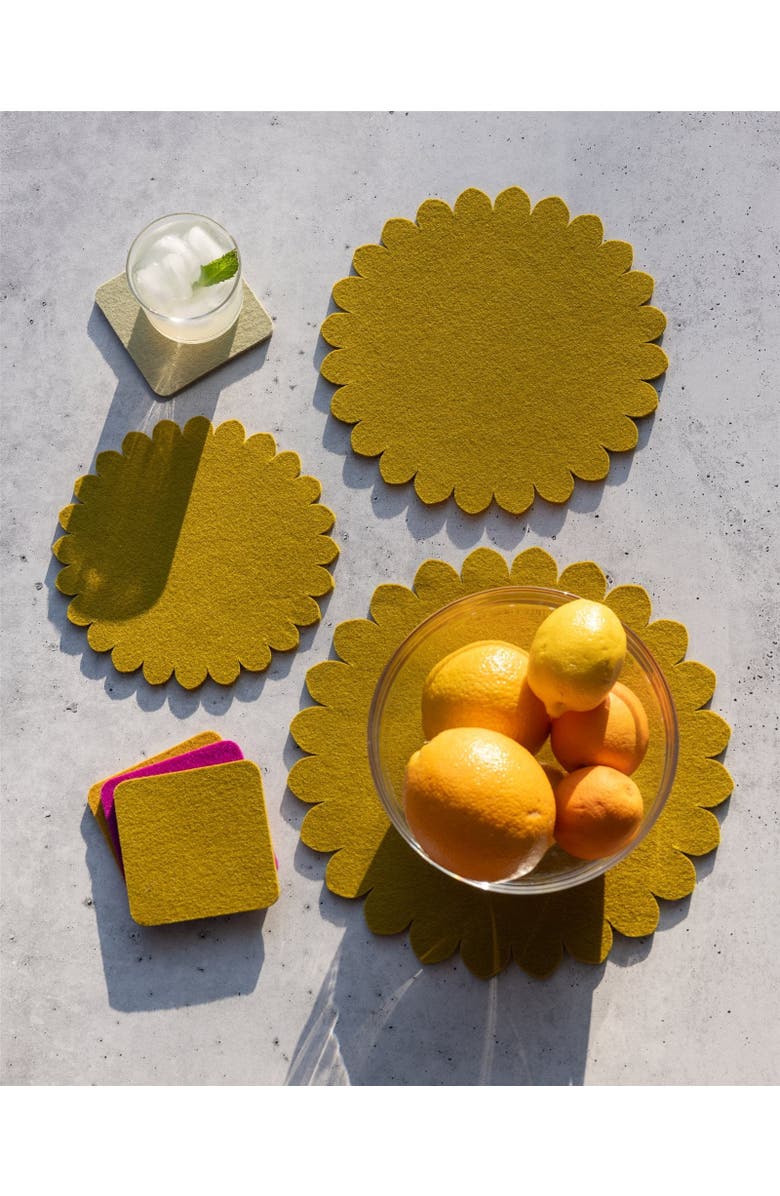 Graf Lantz Crest Merino Wool 8" Trivet, Alternate, color, Dandelion