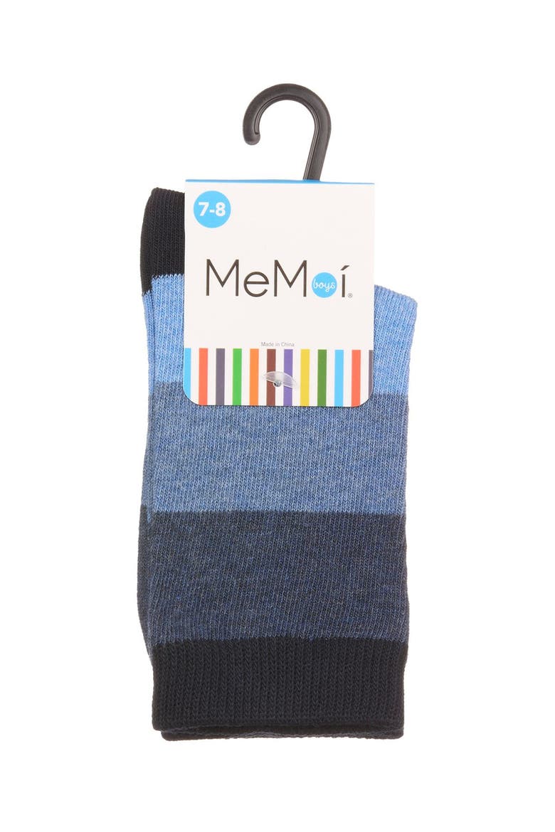 Ombre Color Block Crew Sock, Alternate, color, Navy