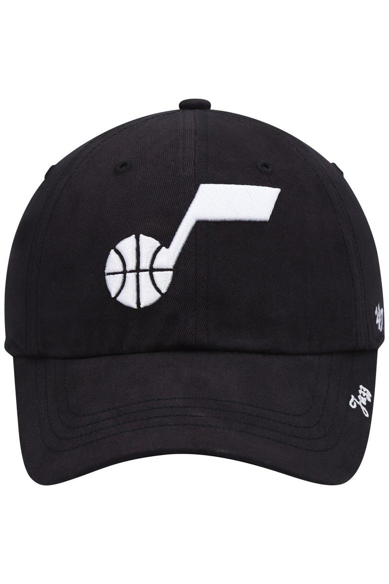 Women's '47 Black Utah Jazz Miata Clean Up Adjustable Hat, Alternate, color, Black