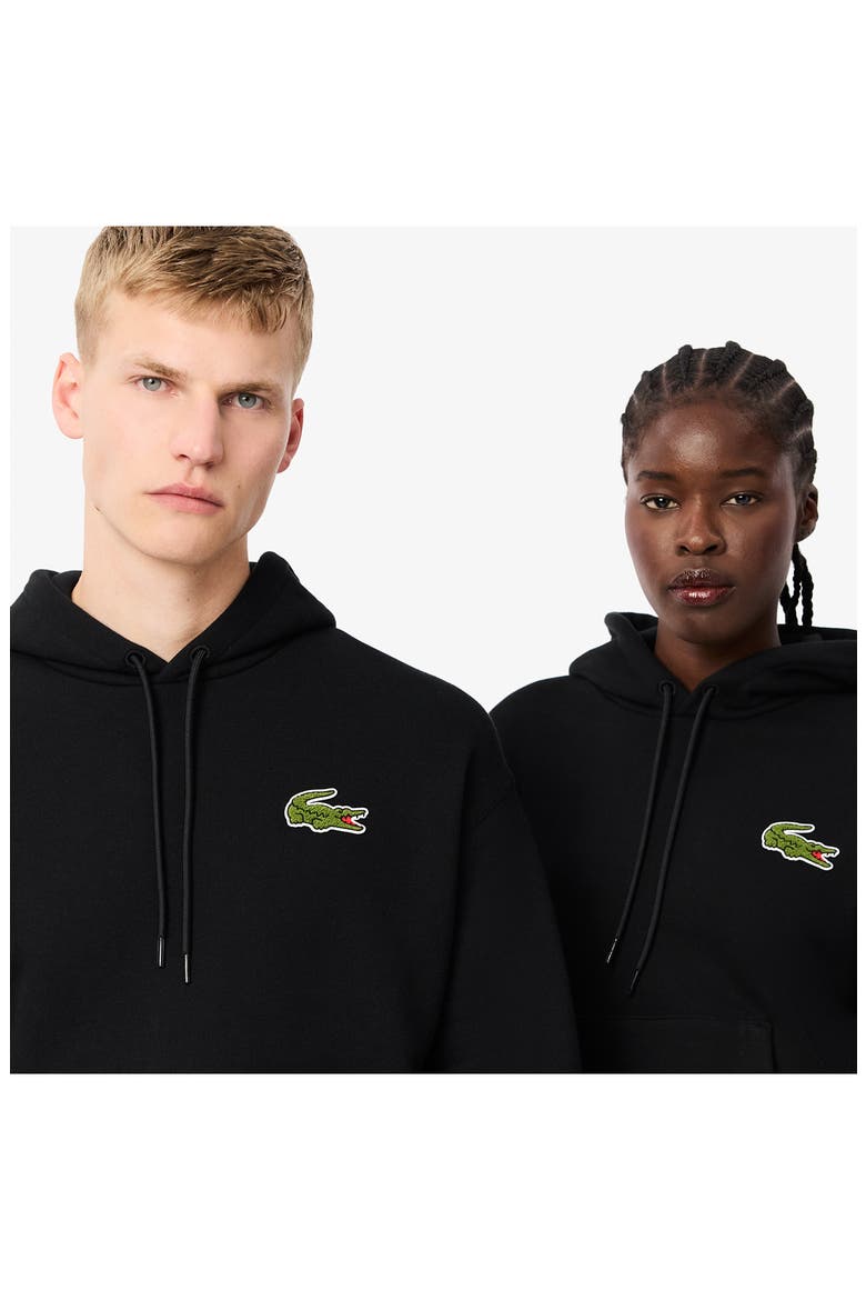 Loose Fit Cotton French Terry Hoodie, Alternate, color, 031 BLACK