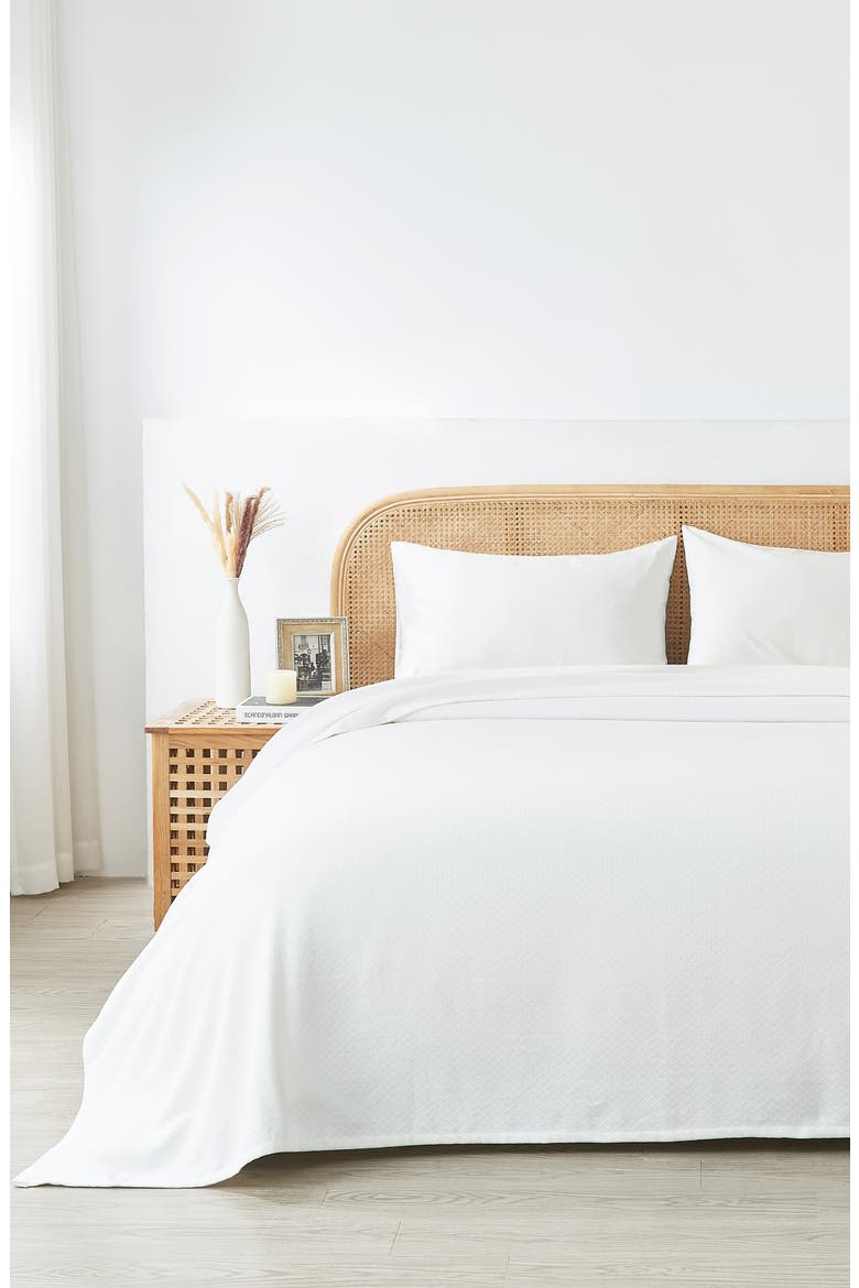 Egyptian Cotton Blanket, Alternate, color, WHITE
