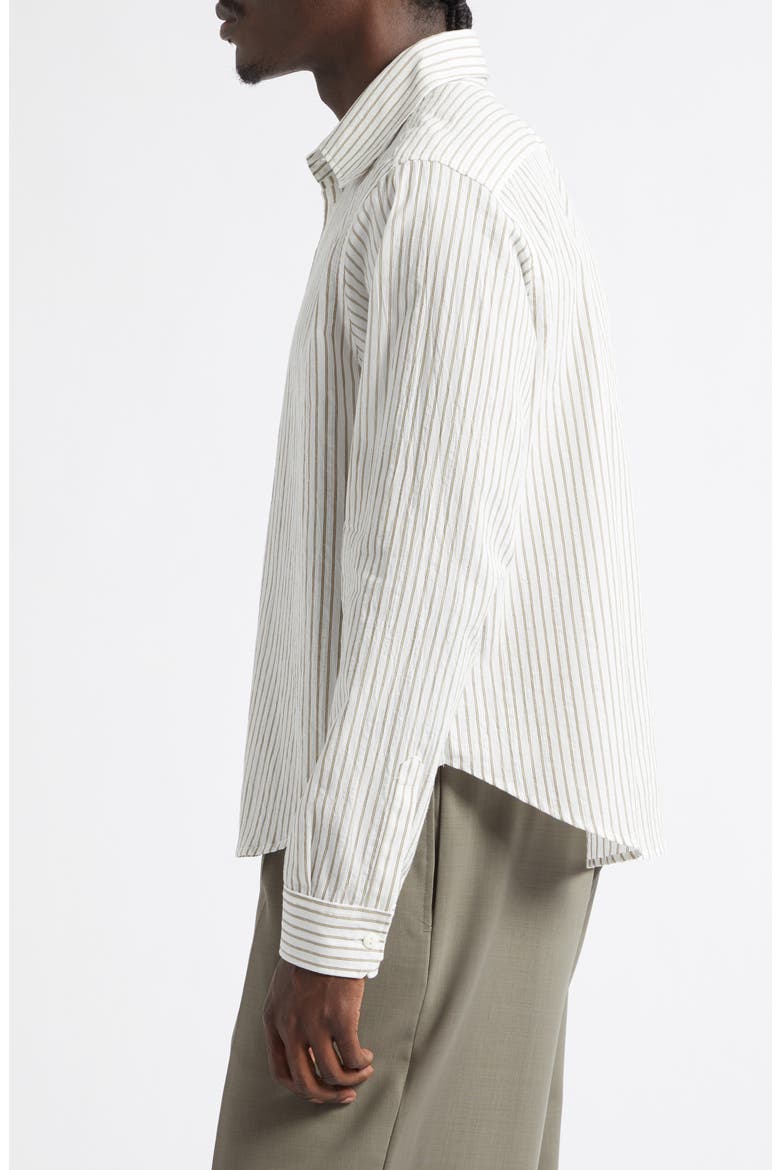 Sherman Stripe Cotton Button-Up Shirt, Alternate, color, STRIPE