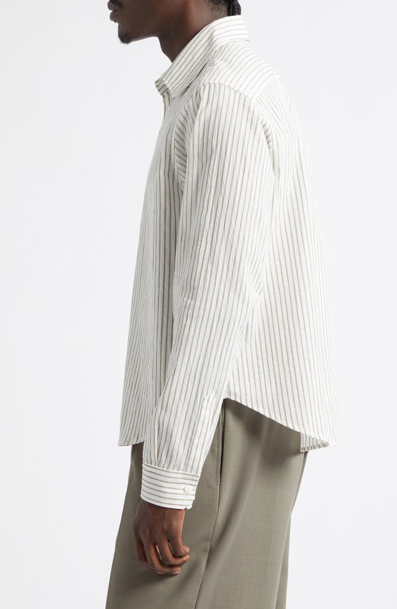 Second Layer Sherman Stripe Cotton Button-Up Shirt, Alternate, color, Stripe