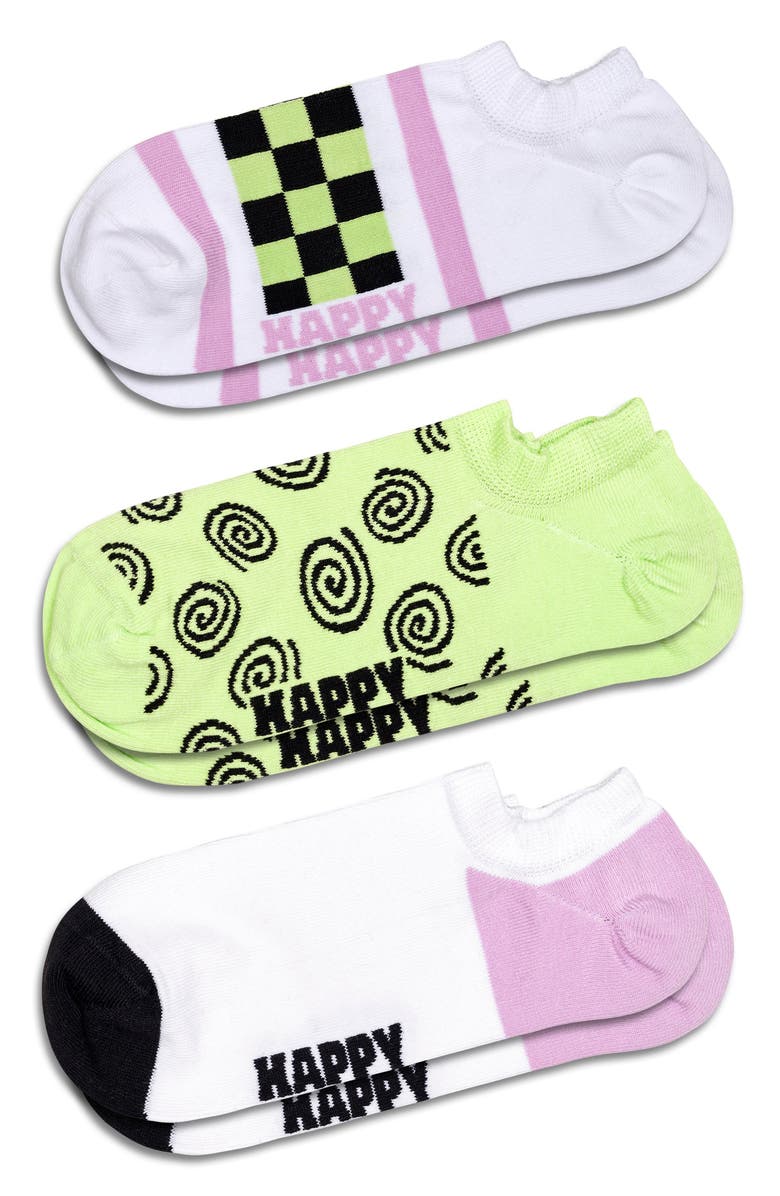 Happy Socks Assorted 3-Pack No-Show Socks, Main, color,