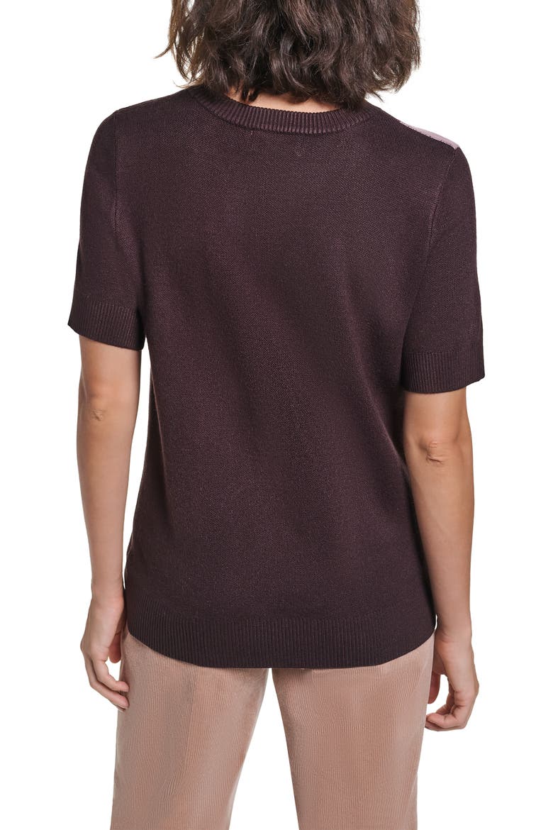 Embellished Floral Sweater, Alternate, color, CHOCOLATE