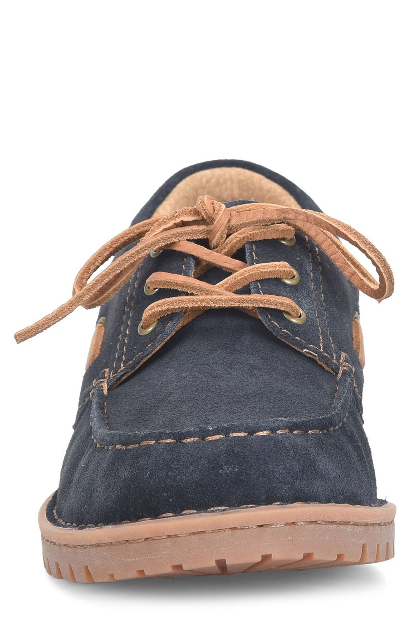 Børn Explorer Boat Shoe, Alternate, color, Navy Suede