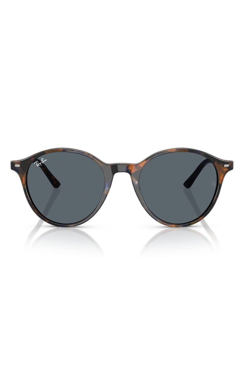Ray-Ban 51mm Phantos Round Sunglasses, Main, color, Havana Yellow E Blue / Blue