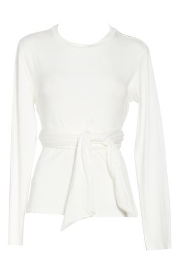 Go Couture Tie Front Long Sleeve Knit Top