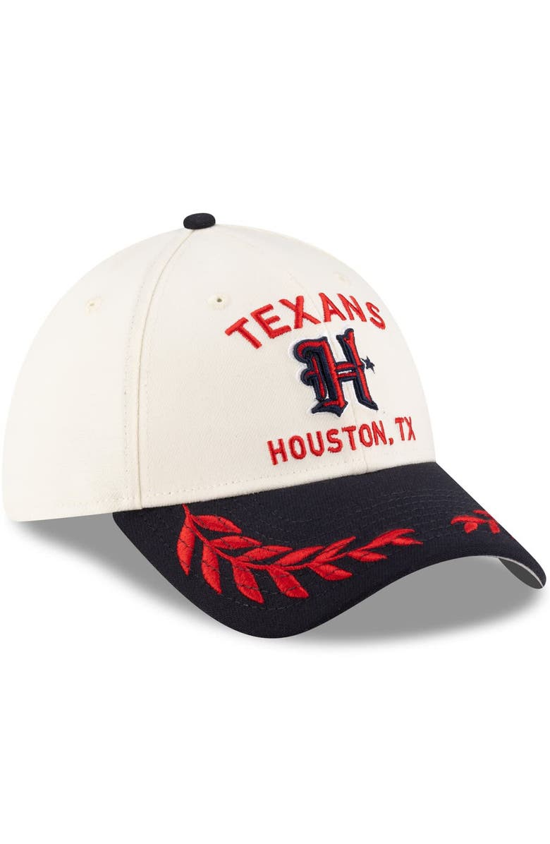 New Era Men's New Era Cream/Navy Houston Texans 2025 NFL Draft 39THIRTY Flex Hat, Alternate, color, Cream