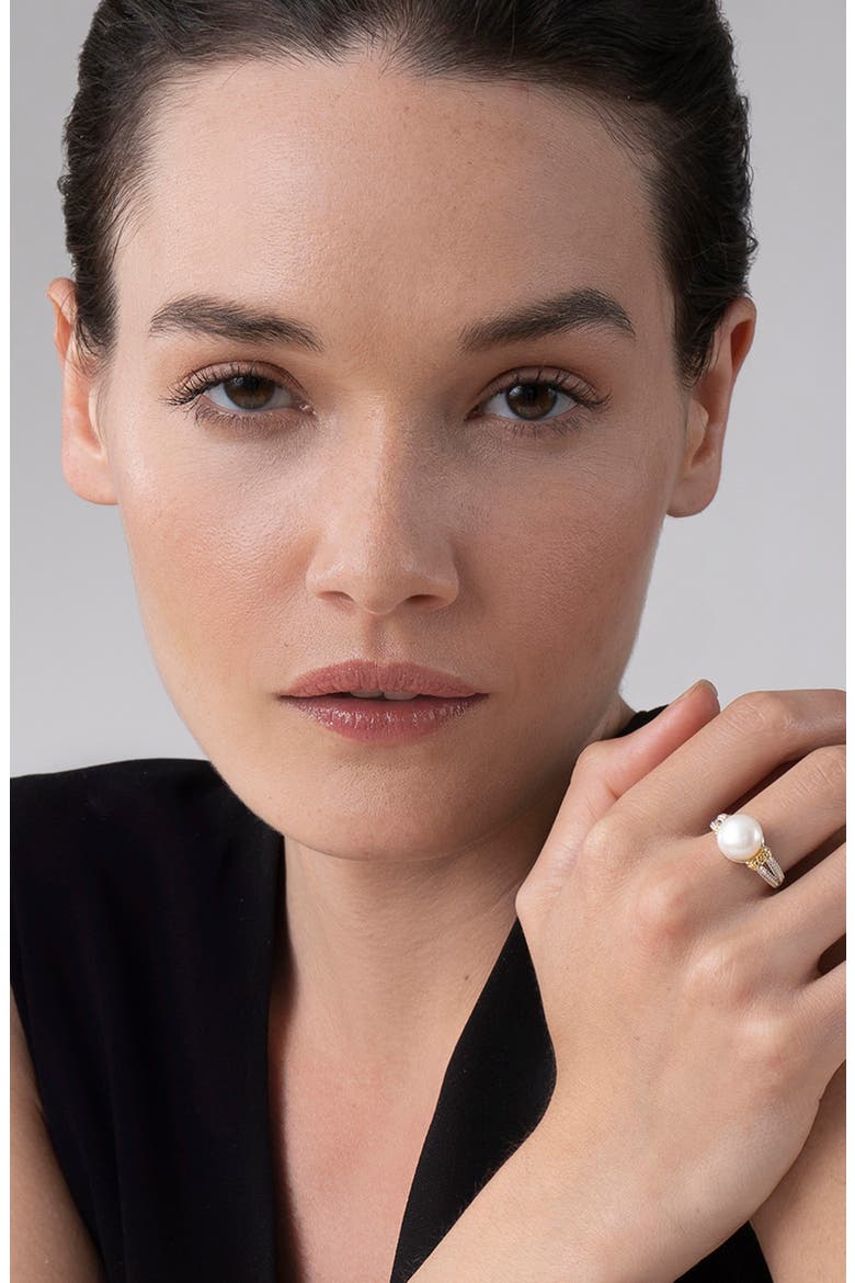 Luna Cultured Pearl Ring, Alternate, color, SILVER/ PEARL